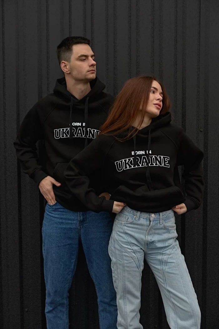 28.11 Худи Born in Ukraine Черный 22 Парні худі "BORN IN UKRAINE" чорні Фото - 8