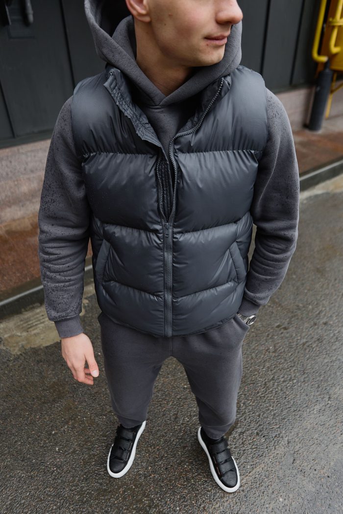 IMG_5780 Жилетка чоловіча дута графіт Фото - 5