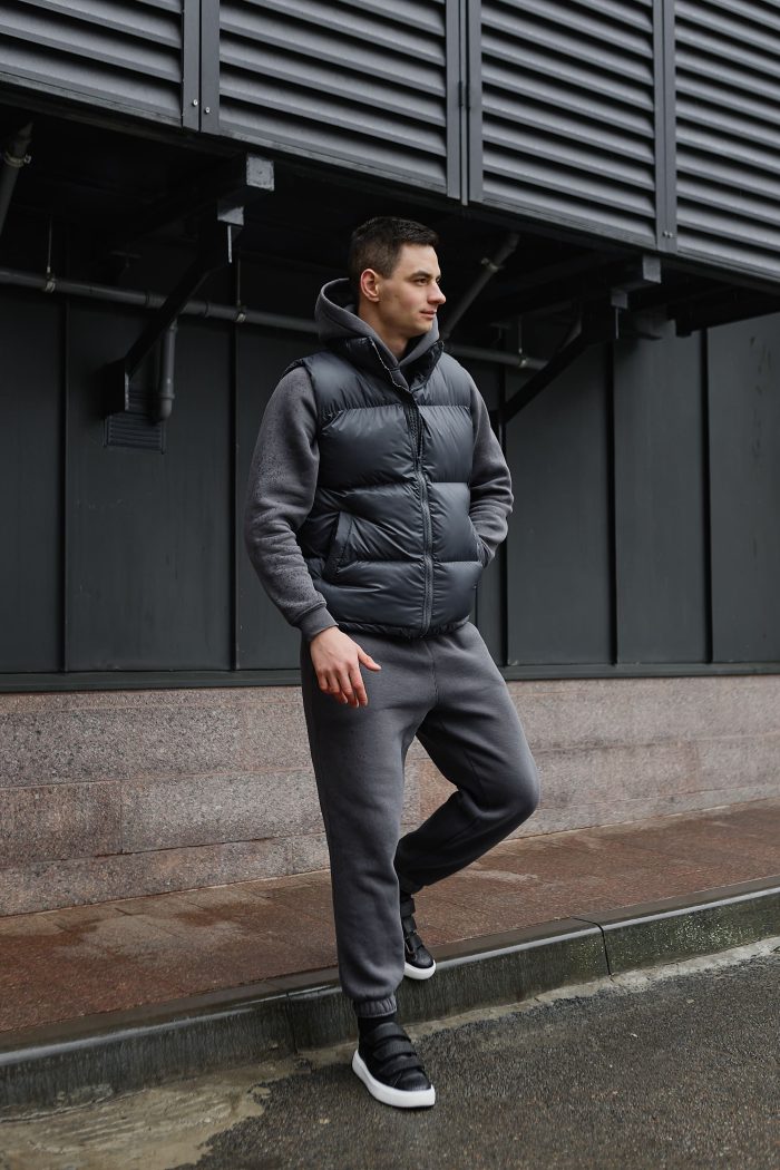 IMG_5787 Жилетка чоловіча дута графіт Фото - 4