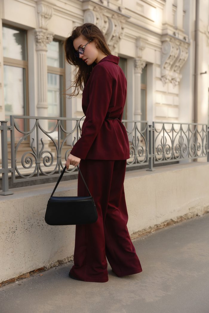 IMG_7003 Брюки класичні жіночі бордо Фото - 6