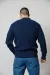 IMG_7394 Светр в’язаний чоловічий на блискавці синій Фото - 5
