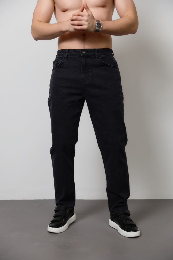 IMG_7435 Джинси Mom чоловічі чорні Фото - 6