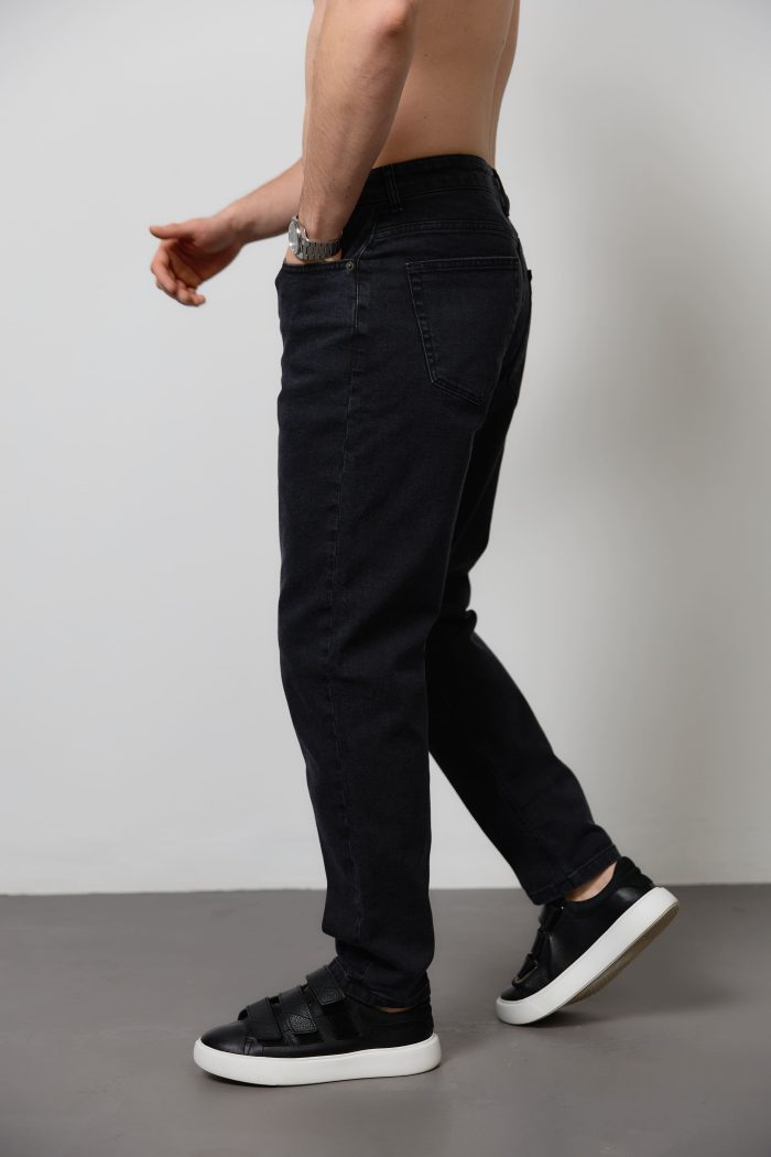 IMG_7441 Джинси Mom чоловічі чорні Фото - 5