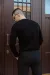 06.03 XSTOREмужское-159 Лонгслів вʼязаний чоловічий чорний Фото - 3