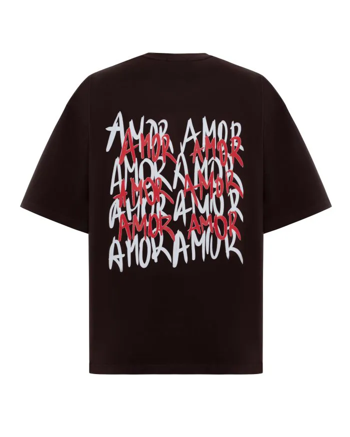 Футболка з принтом Amor шоколад Фото - 2