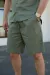 IMG_2723 (1) Шорти з льону чоловічі оливкові Фото - 4