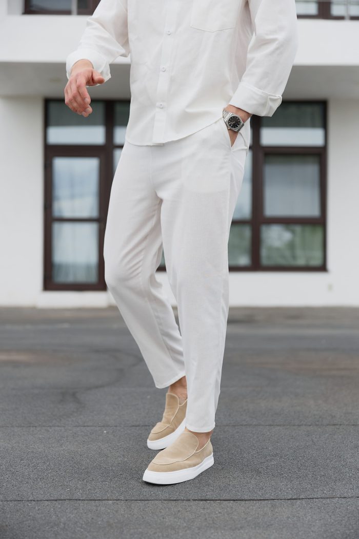 IMG_3247 Штани з льону чоловічі білі Фото - 2