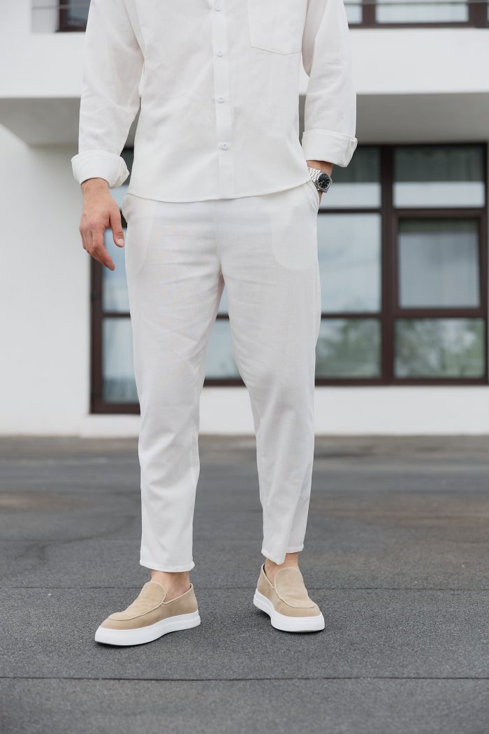 IMG_3259 Штани з льону чоловічі білі Фото - 4