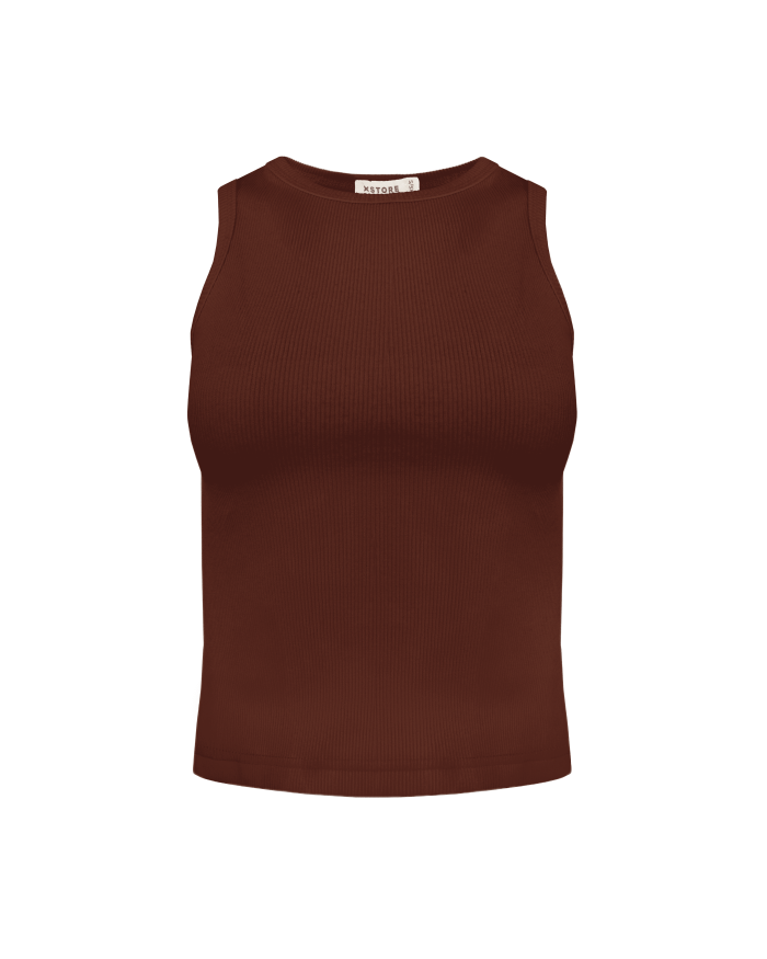 Майка в шоколад Майка рубчик жіноча шоколад Фото - 1