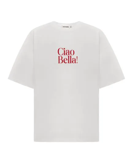 Футболка з принтом Ciao Bella біла