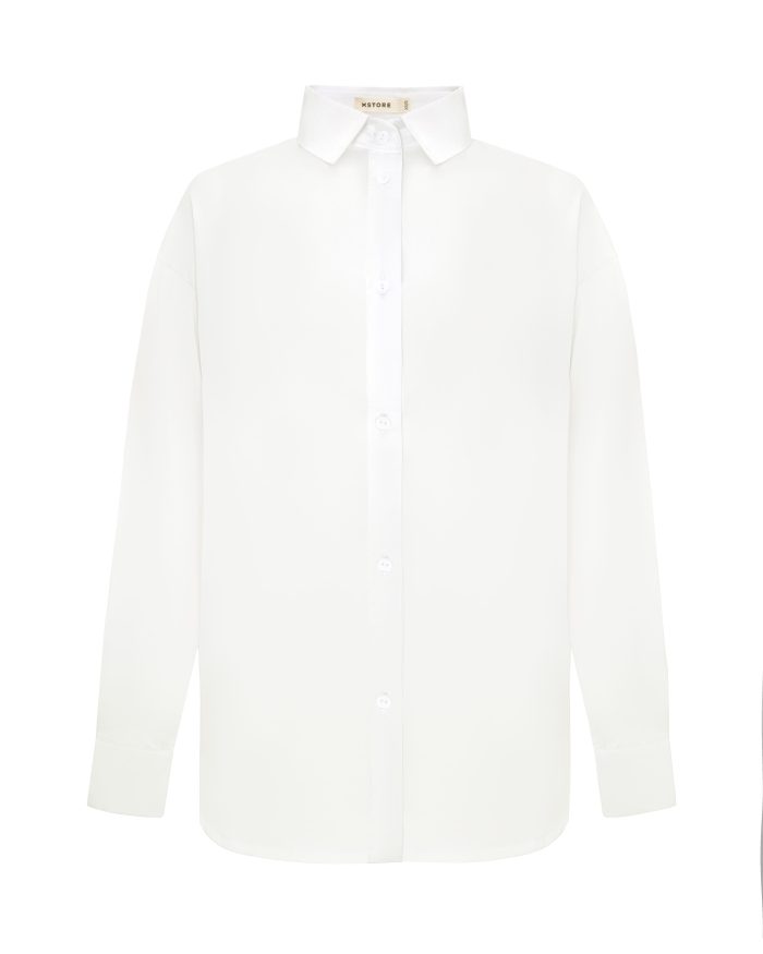 7 (5) Сорочка з сатину молочна Фото - 1