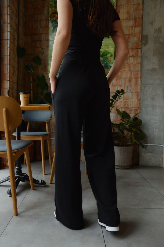 IMG_0955 Штани палаццо жіночі чорні Фото - 6