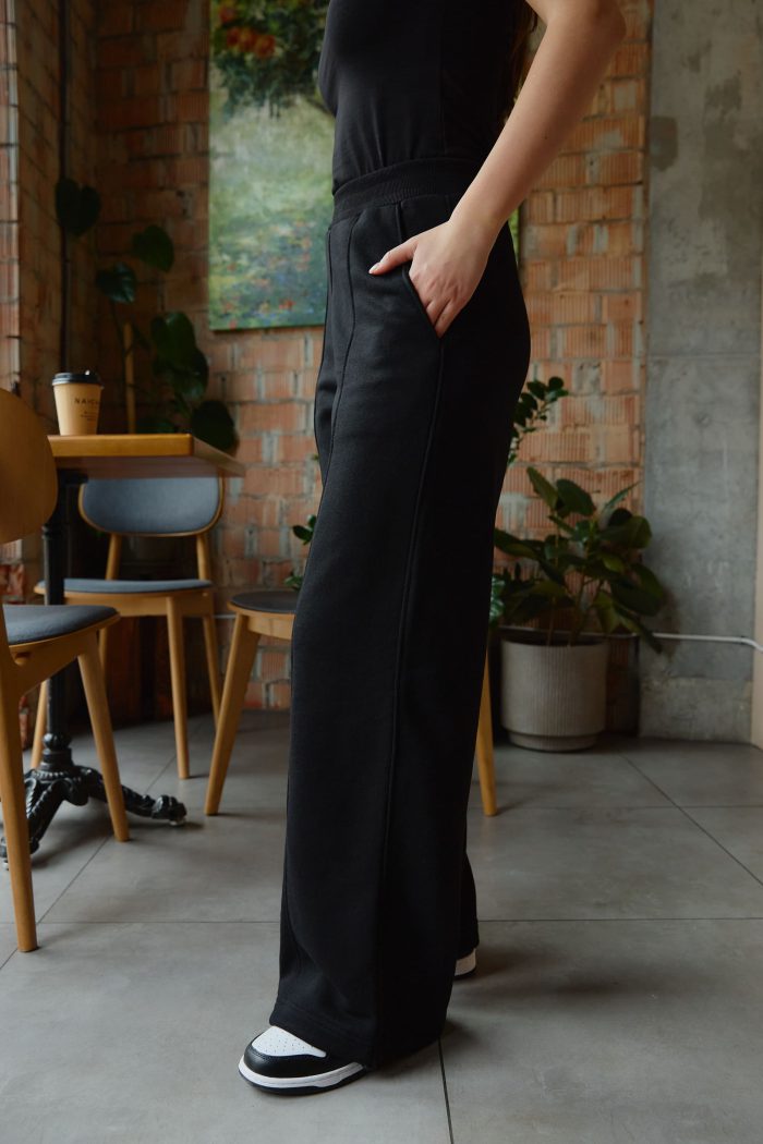 IMG_0957 Штани палаццо жіночі чорні Фото - 4