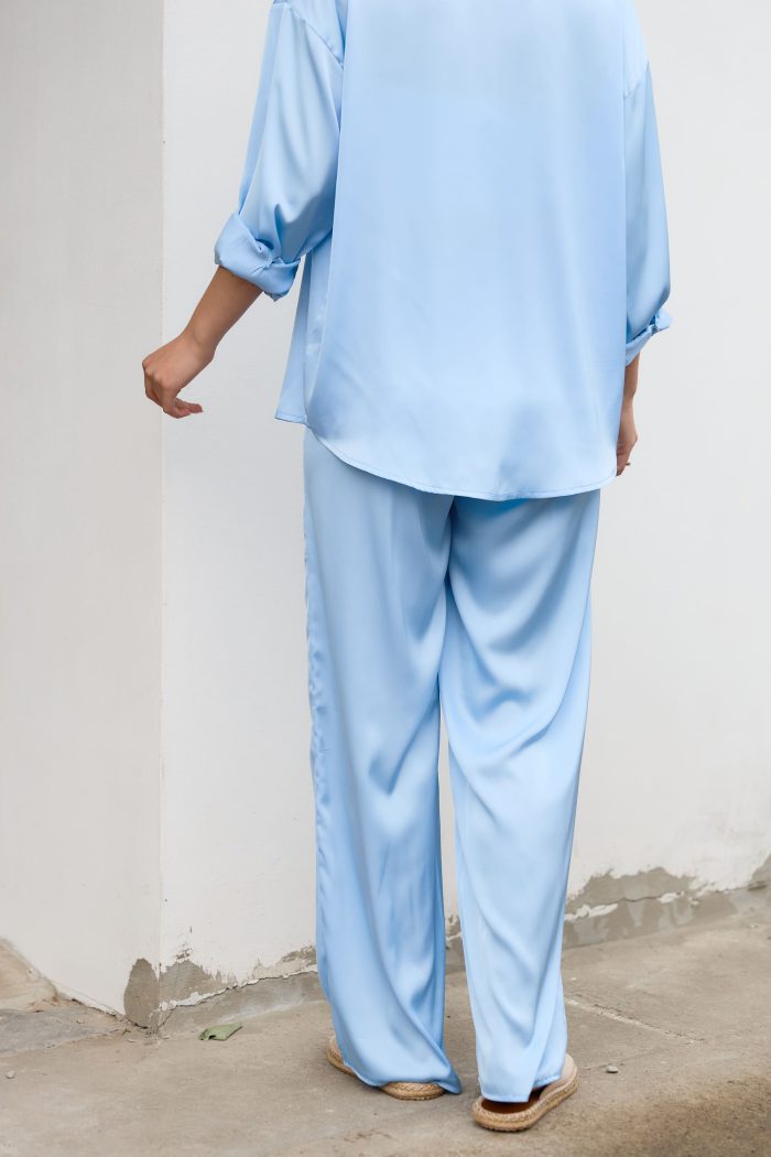 IMG_5610 Штани з сатину блакитні Фото - 4