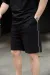 IMG_6475 Шорти лампас чоловічі чорні Фото - 5