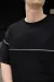 IMG_6581 Футболка лампас чоловіча чорна Фото - 3
