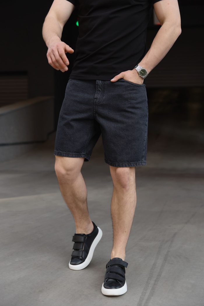 IMG_9029 Шорти джинсові чоловічі графіт Фото - 2