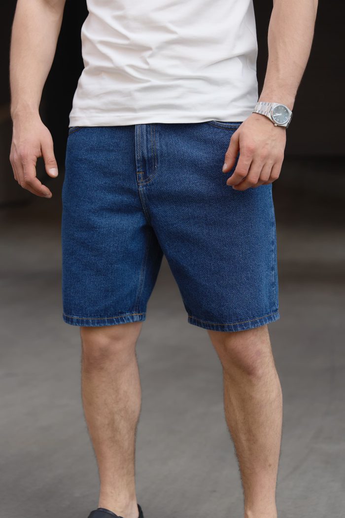 IMG_9040 Шорти джинсові чоловічі сині Фото - 2