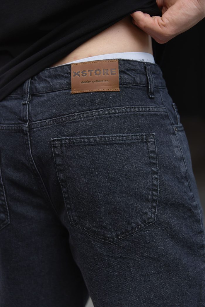 IMG_9047 Шорти джинсові чоловічі графіт Фото - 6