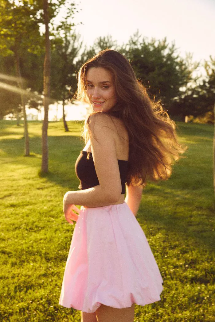 Спідниця балон рожева Фото - 6
