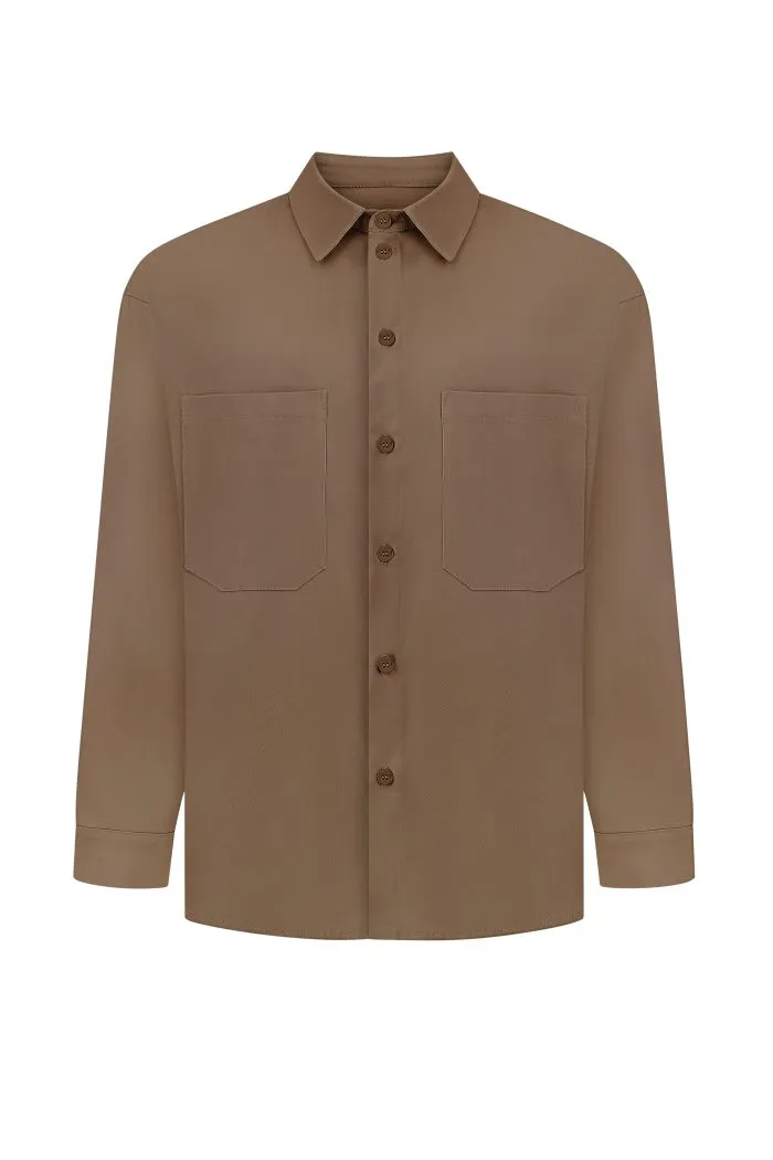 Сорочка з котону чоловіча олива Фото - 1