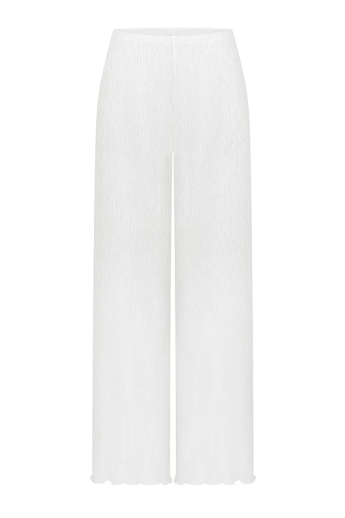 IMG_6716 Штани палаццо плісе молочні Фото - 1