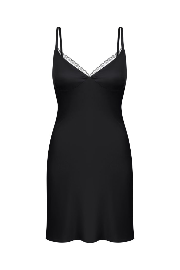 IMG_6947ч Сукня з сатину міні чорна Фото - 1