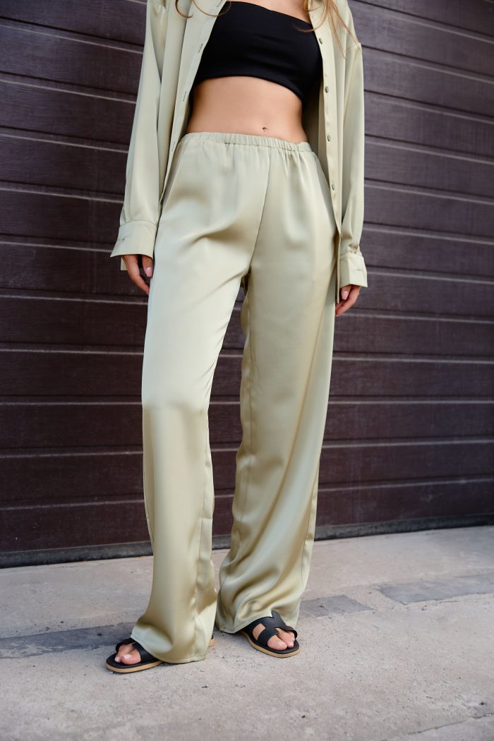 IMG_7471 Штани з сатину оливкові Фото - 2