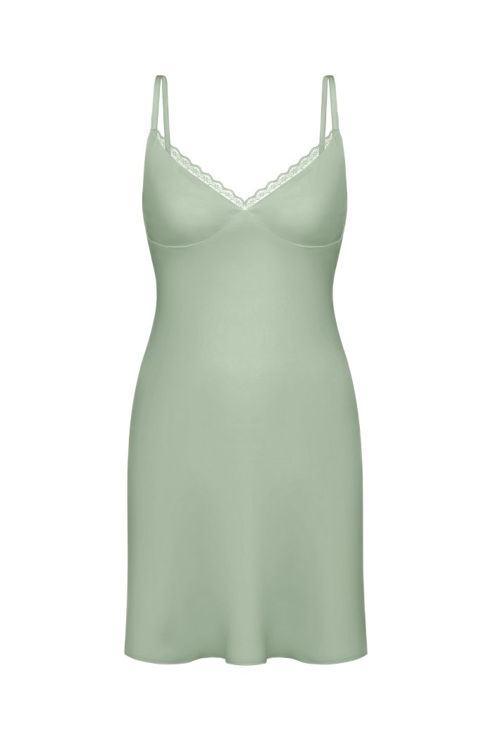 IMG_9518 Сукня з сатину міні оливкова Фото - 1