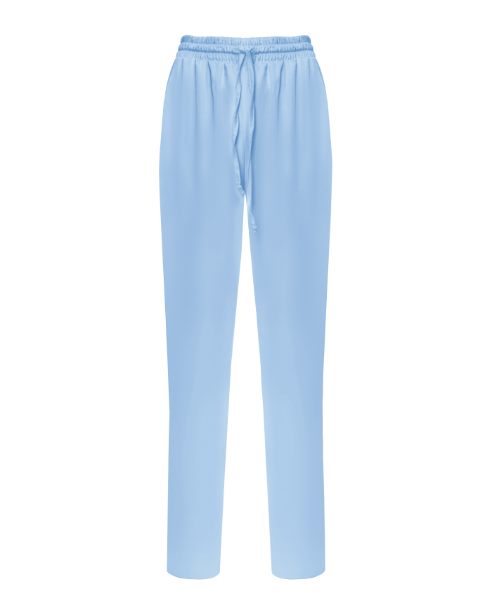 штаны голубые исправленные Штани з сатину блакитні Фото - 1