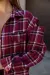 IMG_2751 Картата сорочка в клітинку з відстібними рукавами бордо Фото - 5