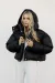 IMG_4724 Пуховик жіночий вкорочений чорний Фото - 5