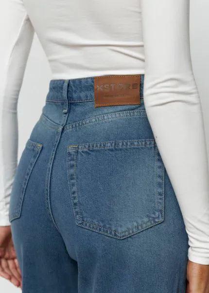 Джинси прямі жіночі сині new