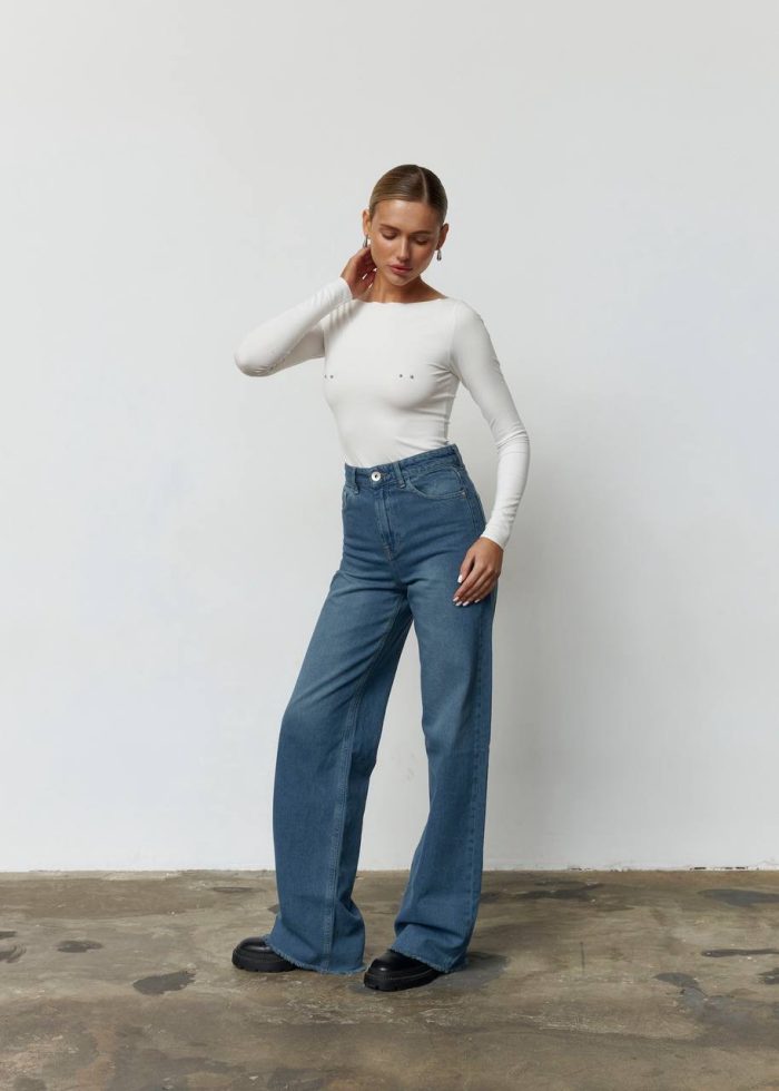 IMG_2711 (1) Джинси прямі жіночі сині new Фото - 3