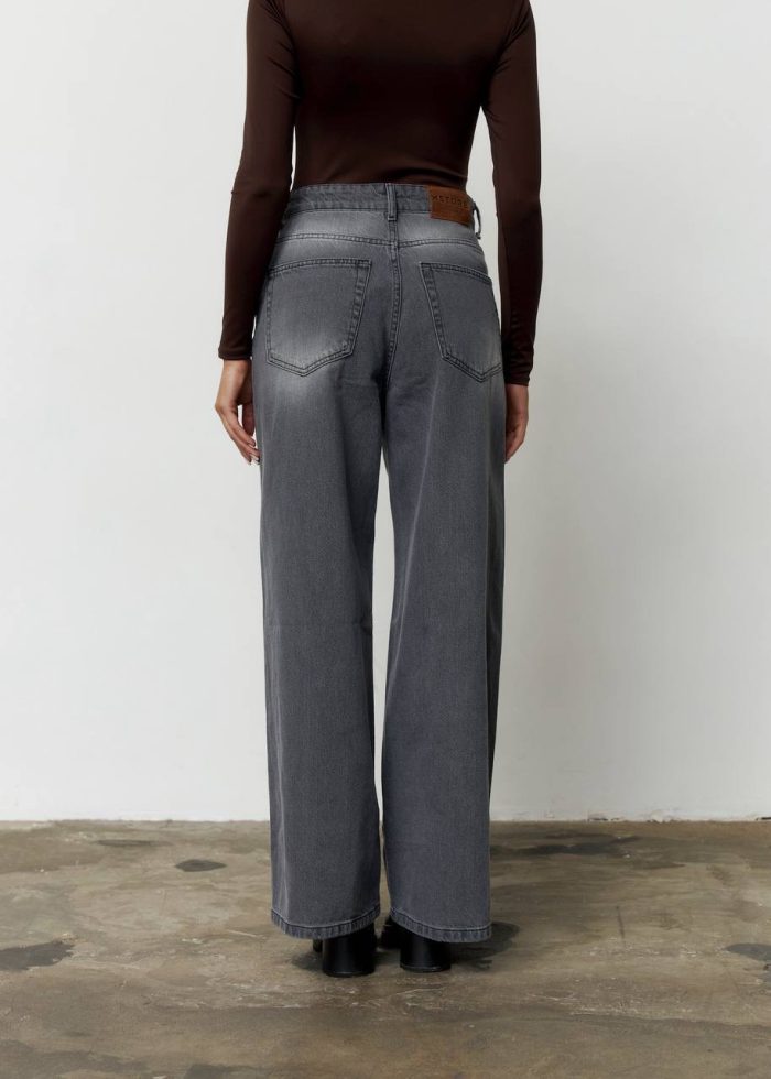 Джинси зі спущеним поясом жіночі графіт Фото - 5