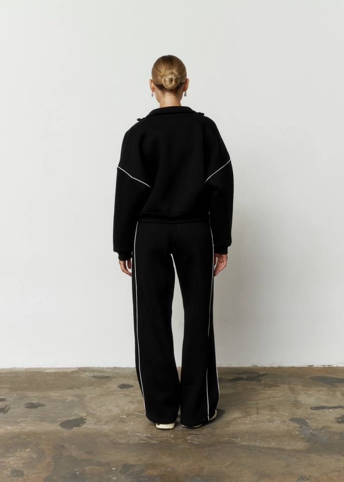 IMG_2762 Костюм лампас на флісі жіночий чорний Фото - 3