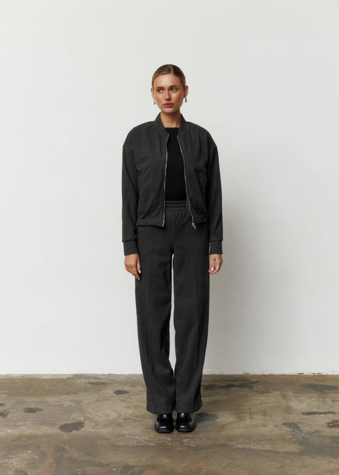 Костюм з кашеміру жіночий графіт Фото - 1