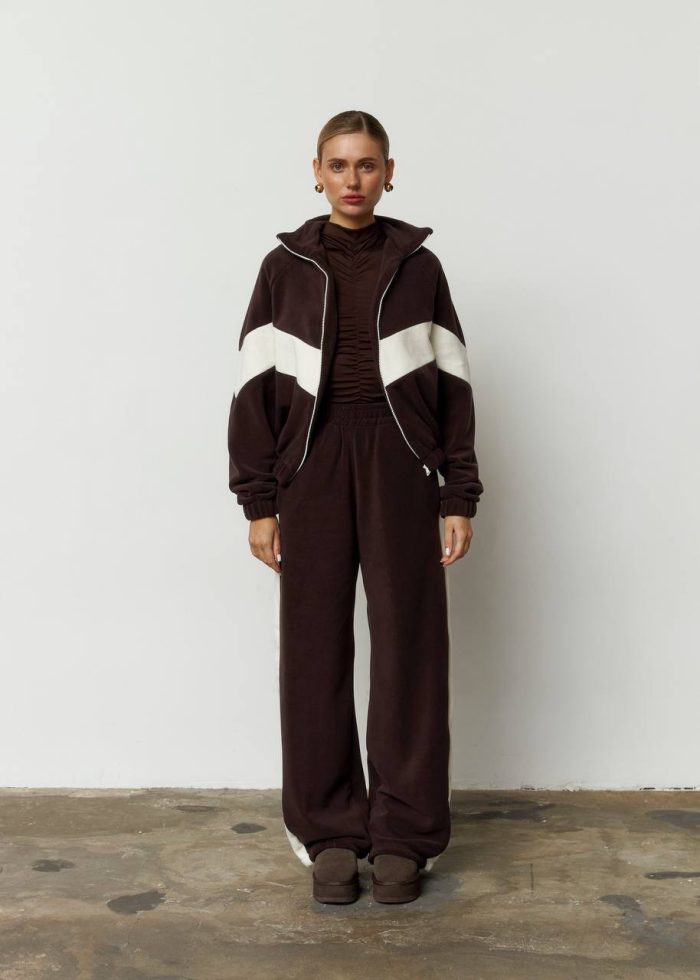 IMG_2881 Костюм лампас з полар флісу жіночий шоколад Фото - 1