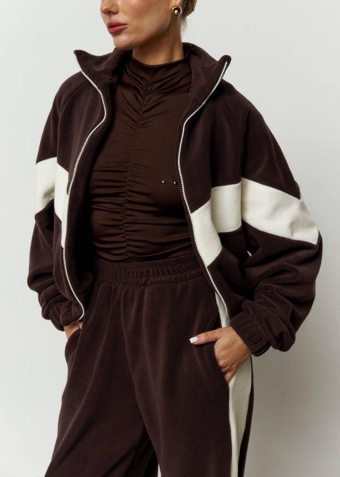 IMG_2883 Костюм лампас з полар флісу жіночий шоколад Фото - 4