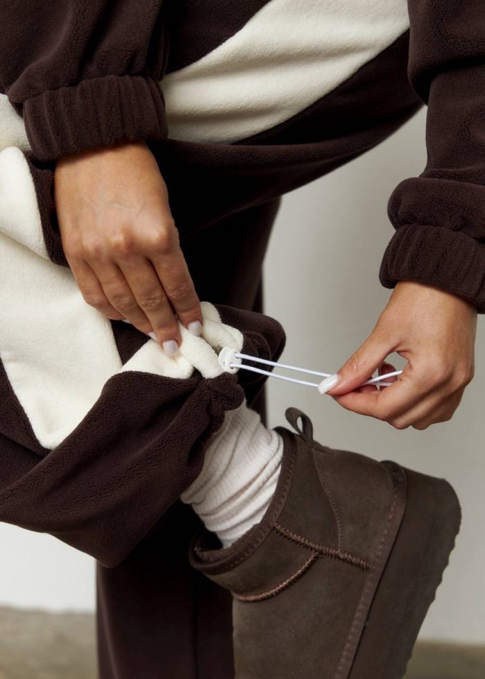 IMG_2890 Костюм лампас з полар флісу жіночий шоколад Фото - 3