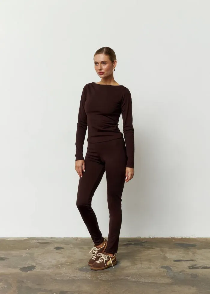 Лосини утеплені шоколад Фото - 5