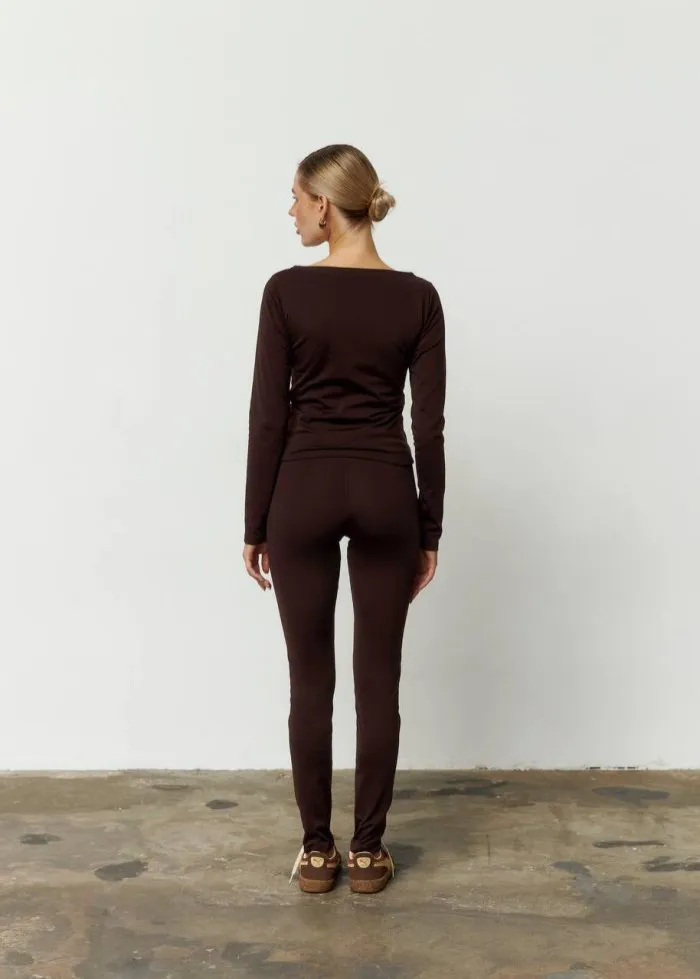 Лосини утеплені шоколад Фото - 4