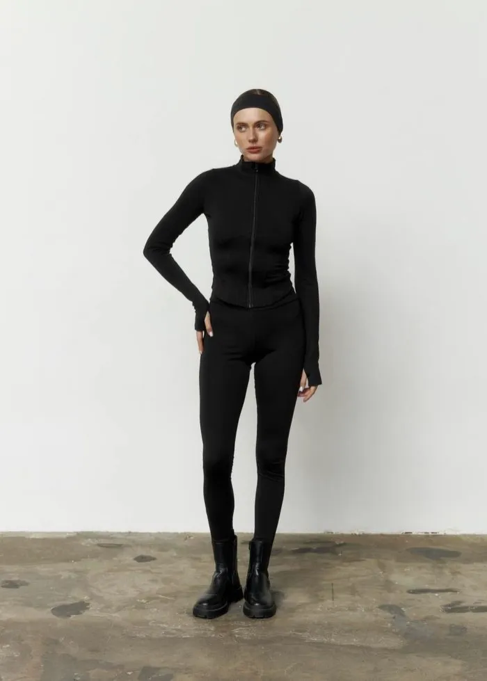 Лосини утеплені чорні Фото - 5