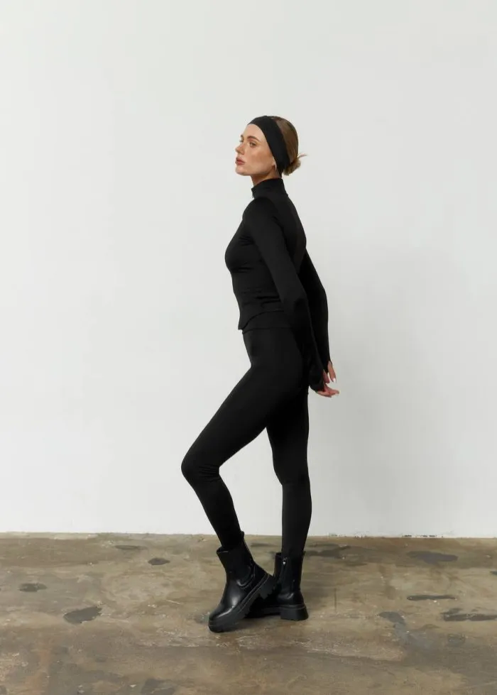 Лосини утеплені чорні Фото - 3