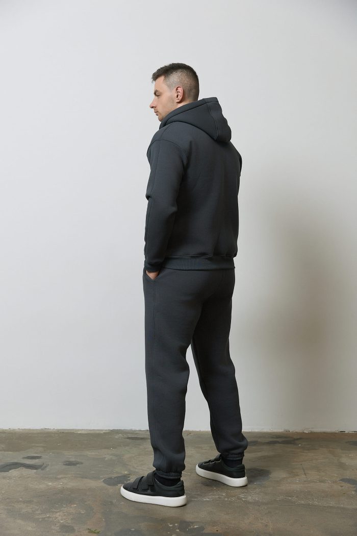 Костюм на блискавці з флісом чоловічий графіт Фото - 3