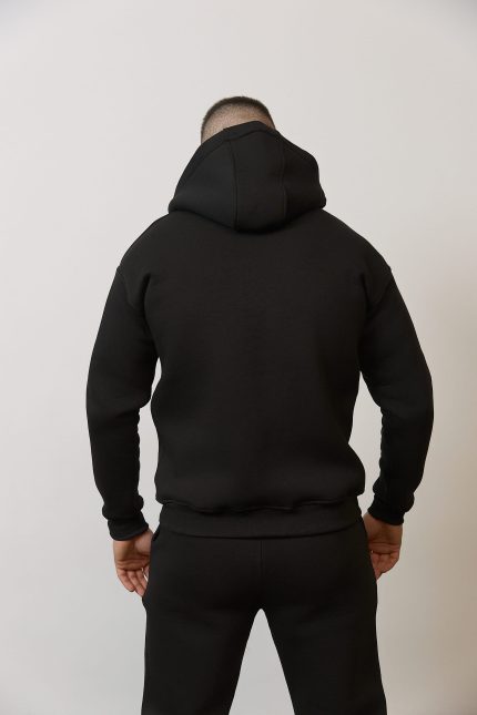 Костюм реглан з флісом чоловічий чорний
