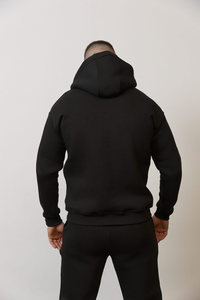 IMG_4061 Костюм реглан з флісом чоловічий чорний Фото - 2