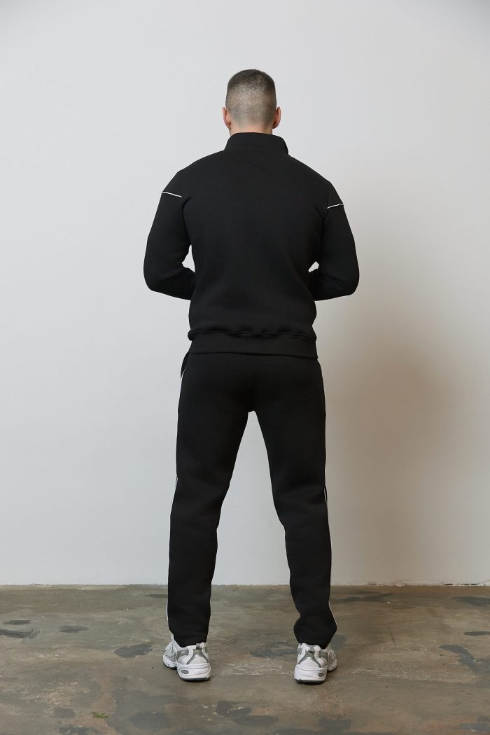 IMG_4079 Костюм з лампасом на флісі чоловічий чорний Фото - 5