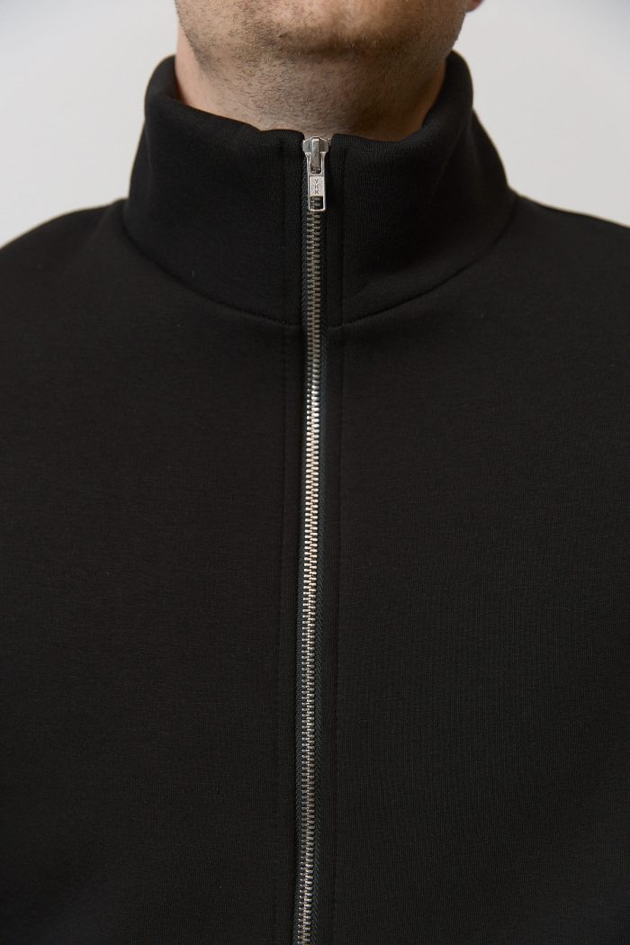 Костюм зі стійкою з флісу чоловічий чорний Фото - 2