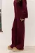 IMG_5754 Костюм в’язаний зі штанами та кофтою під горло бордо Фото - 5